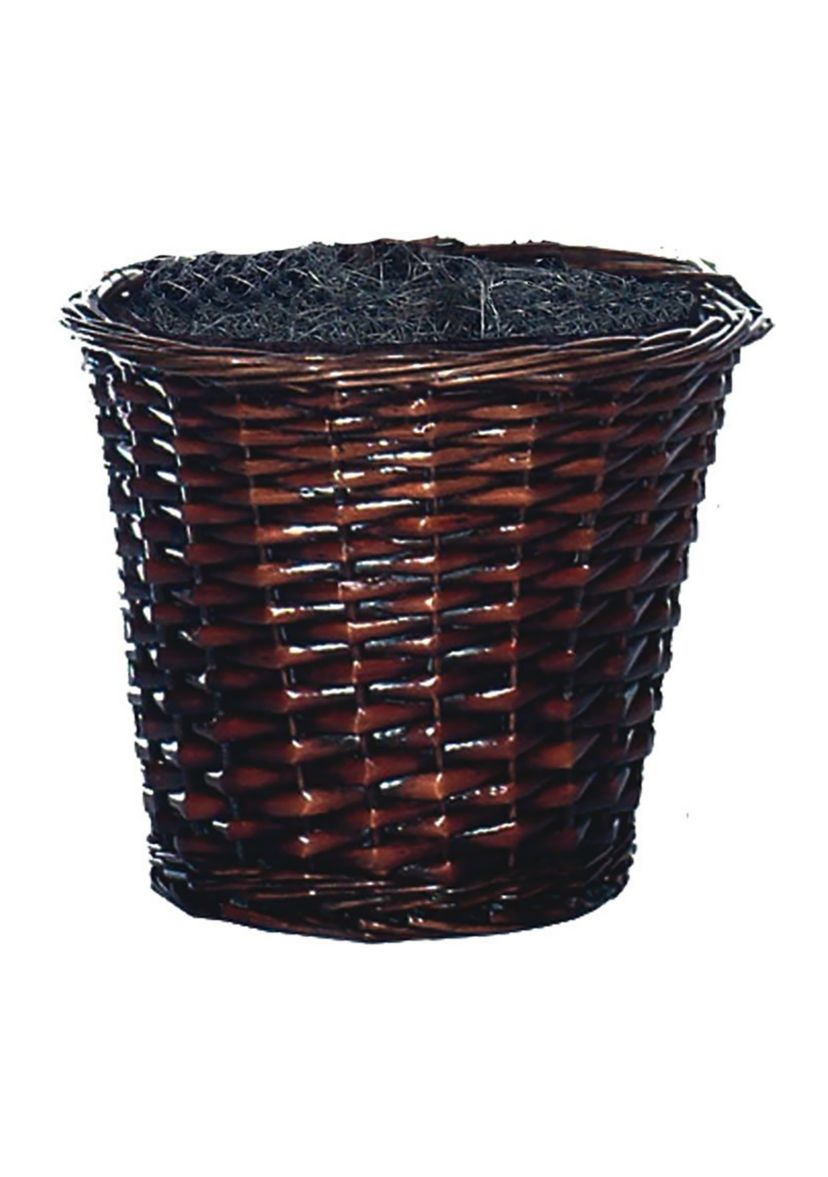 Artificial Silver Maple Extra Full Bush, Rattan Basket