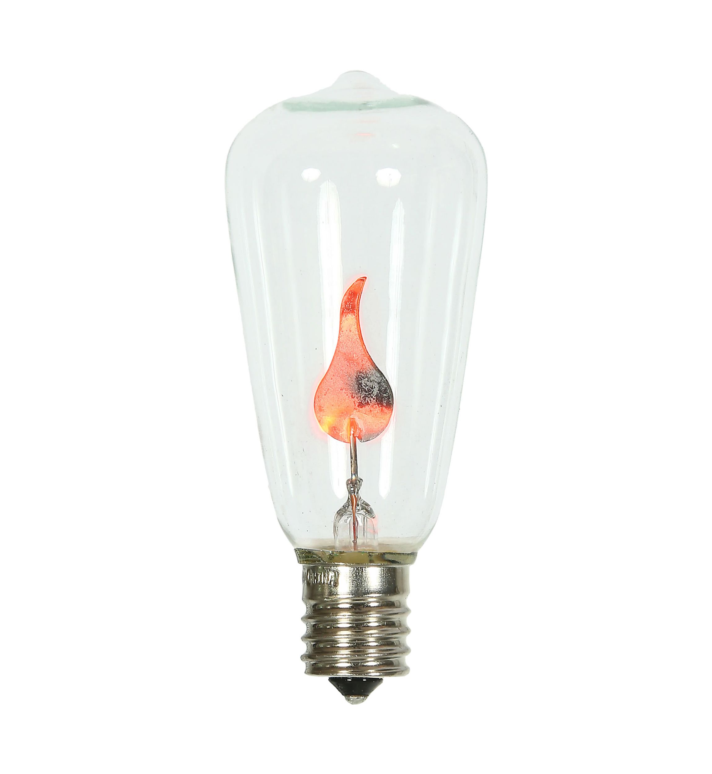 Incandescent Clear Flicker Flame - Set of 10