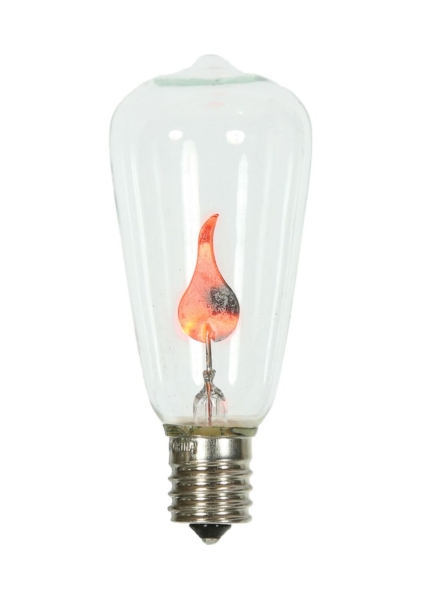 Incandescent Clear Flicker Flame - Set of 10