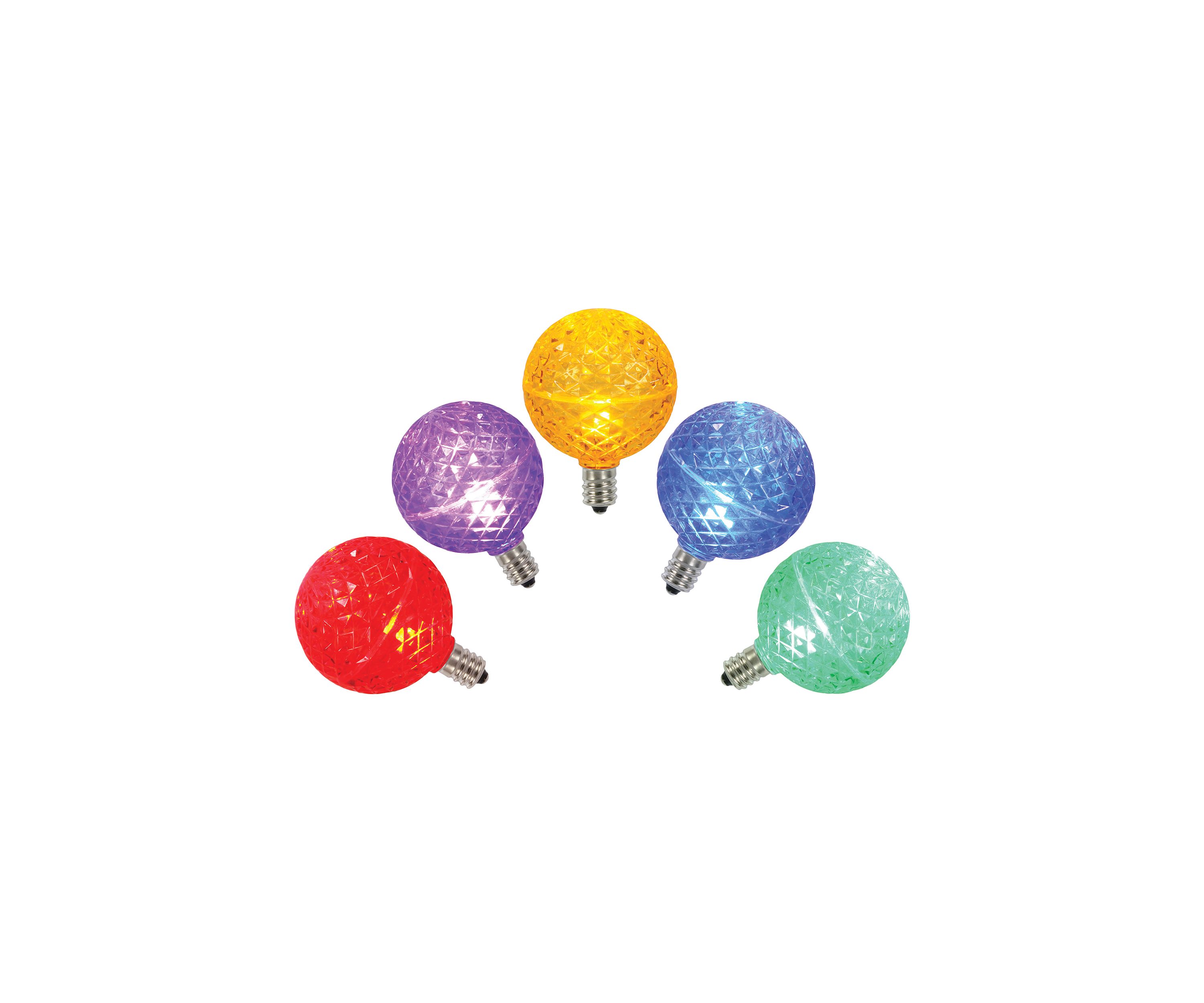 Multi-Colored LED Replacement Bulb - Set of 5