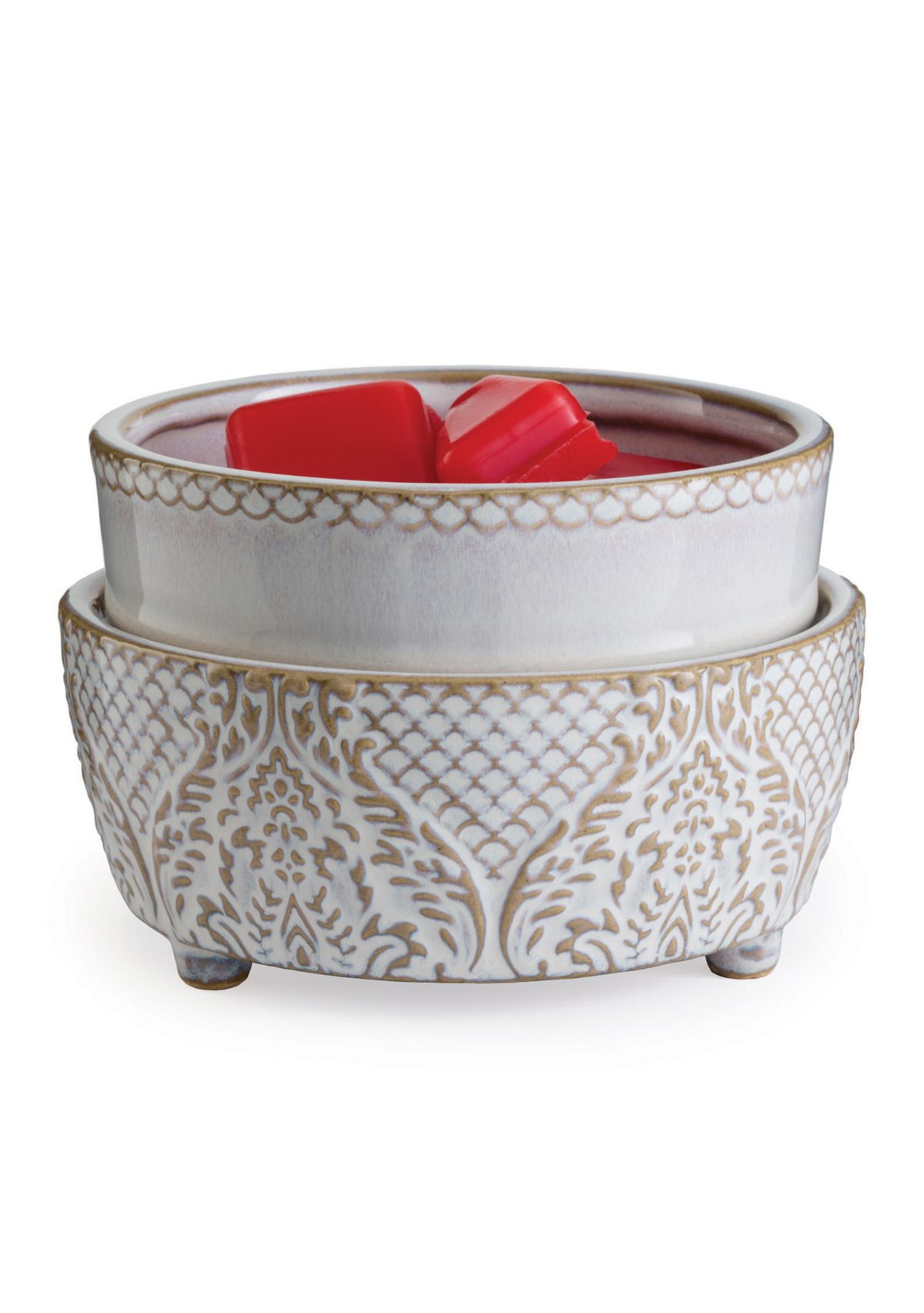 Vintage White Ceramic 2-in-1 Warmer