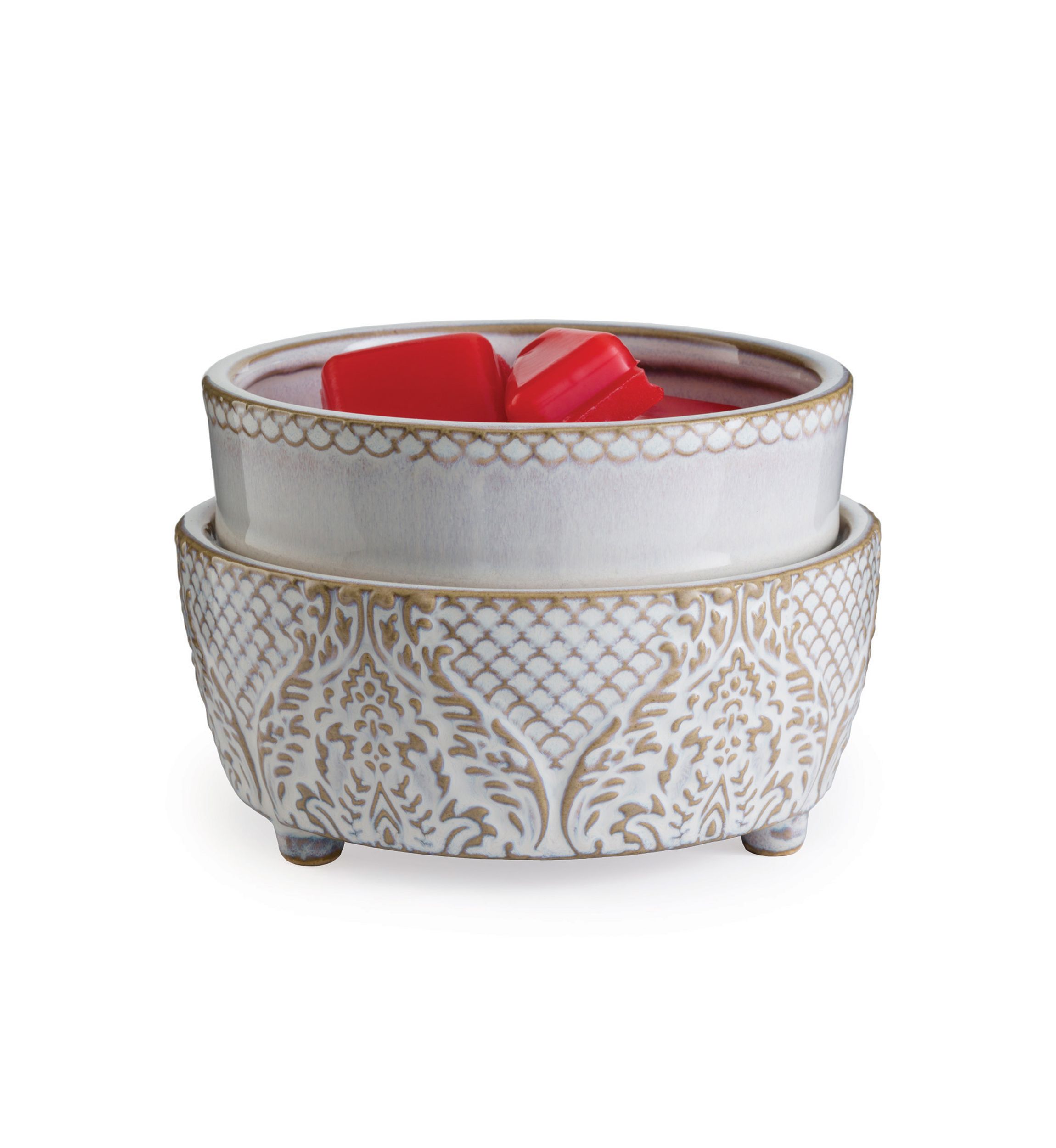 Vintage White Ceramic 2-in-1 Warmer