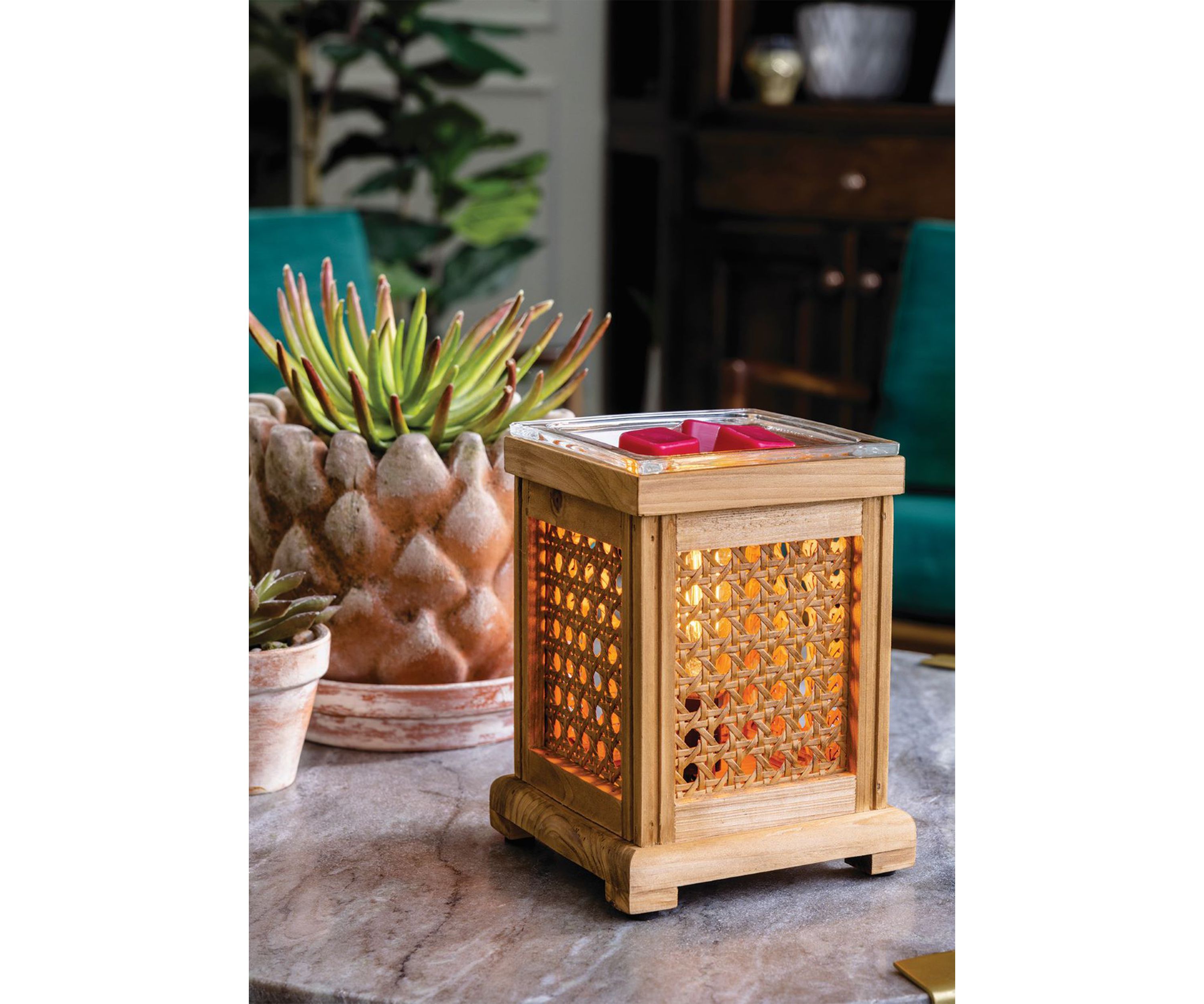 Illumination Fragrance Warmer Wood & Cane