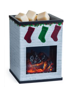 Candle Warmers Holiday Fireplace Illumination Fragrance Warmer