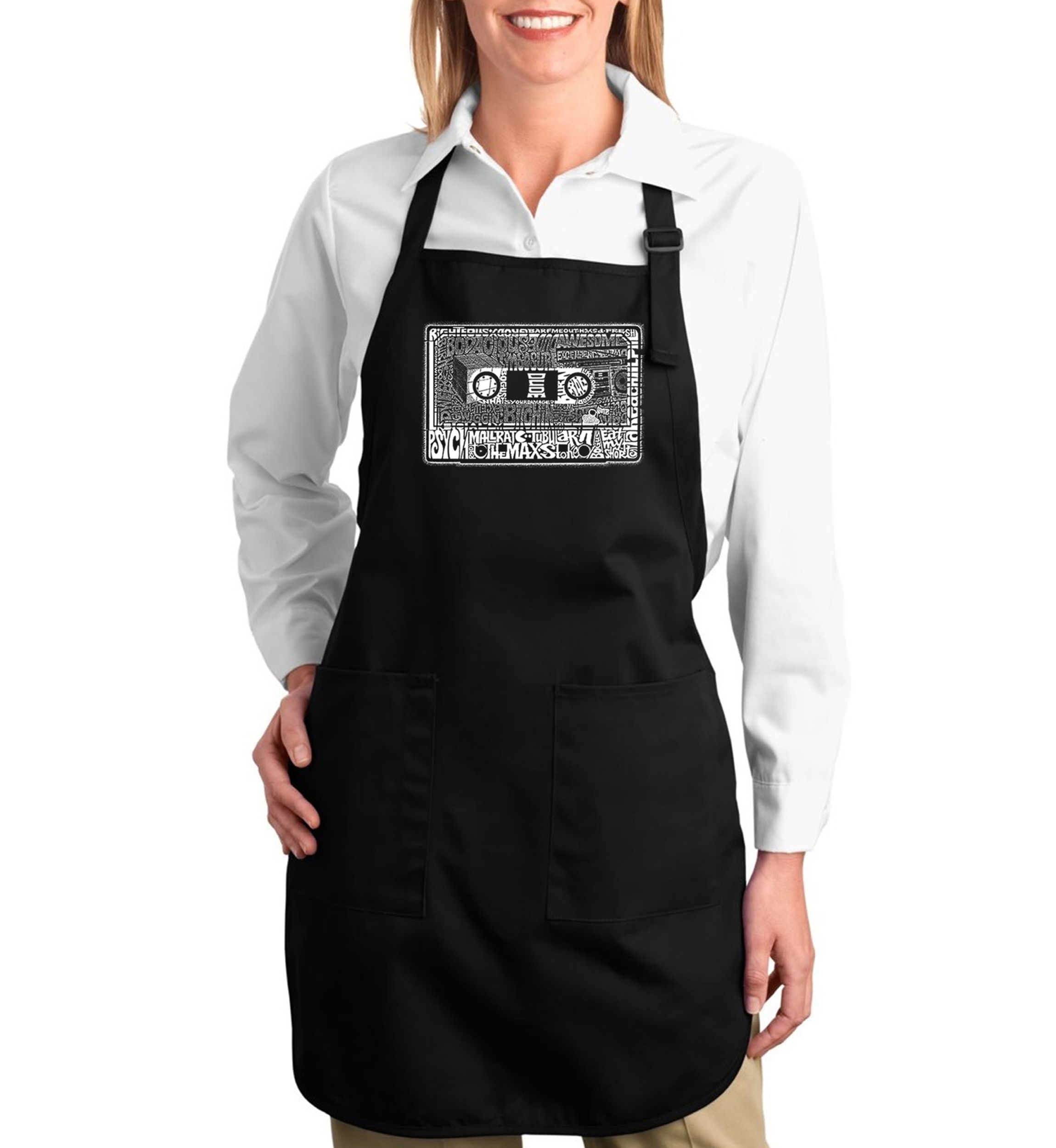 Full Length Word Art Apron - The 80s
