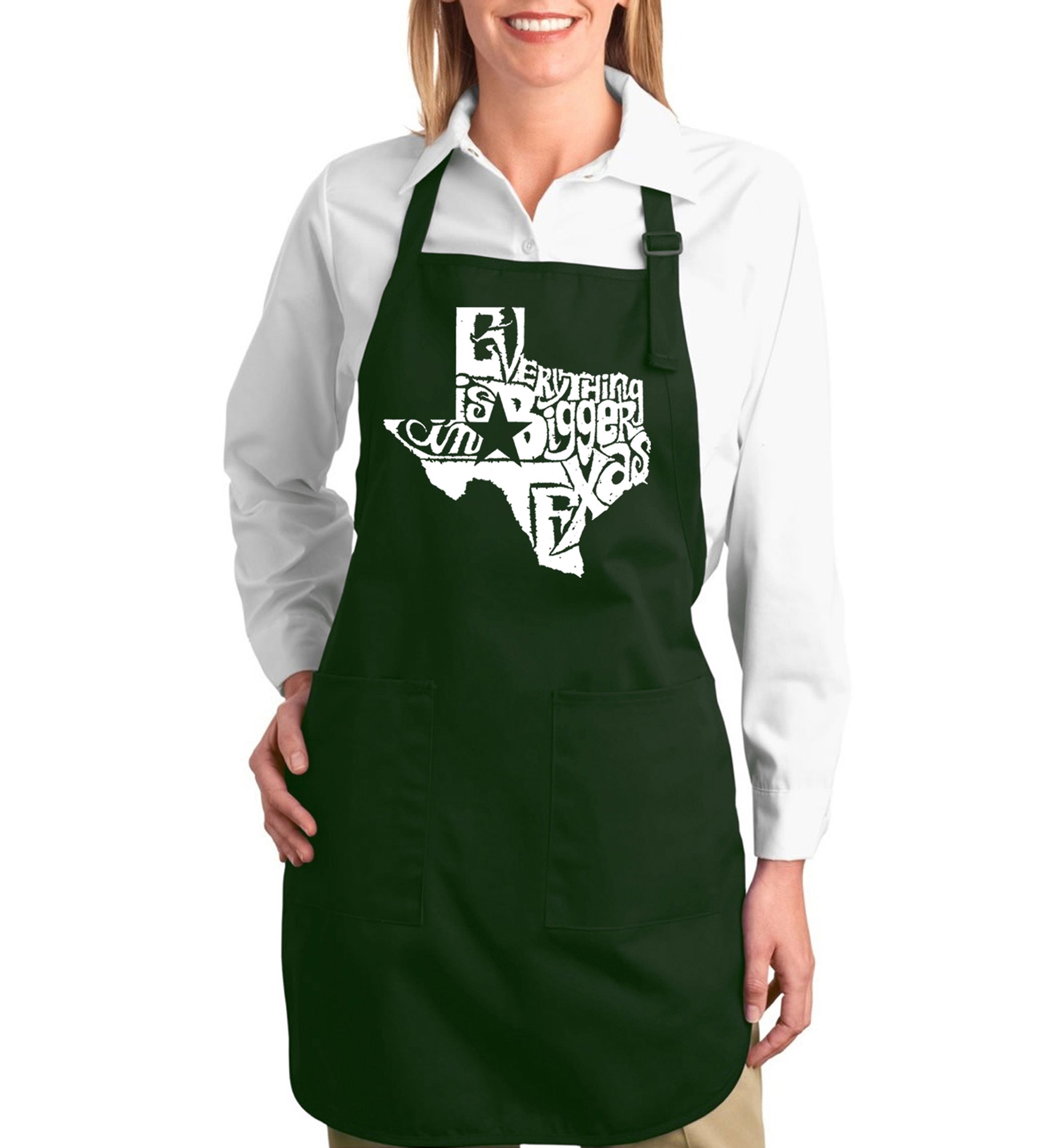 Full Length Word Art Apron - Everything is Bigger in Texas