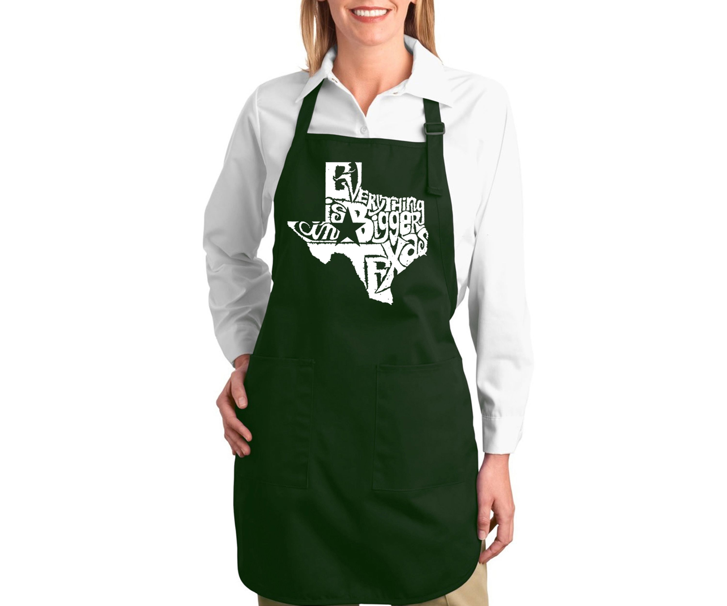 Full Length Word Art Apron - Everything is Bigger in Texas