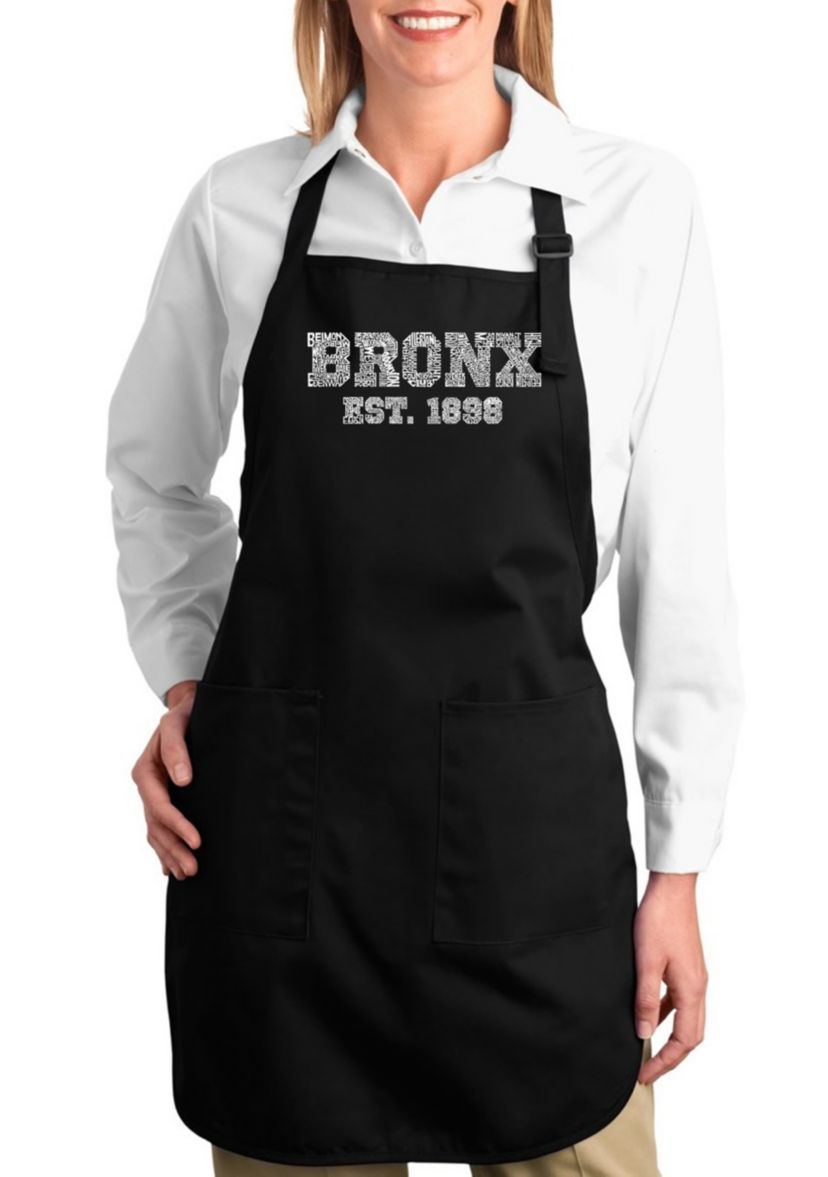 Full Length Word Art Apron - Popular Neighborhoods In Bronx, NY