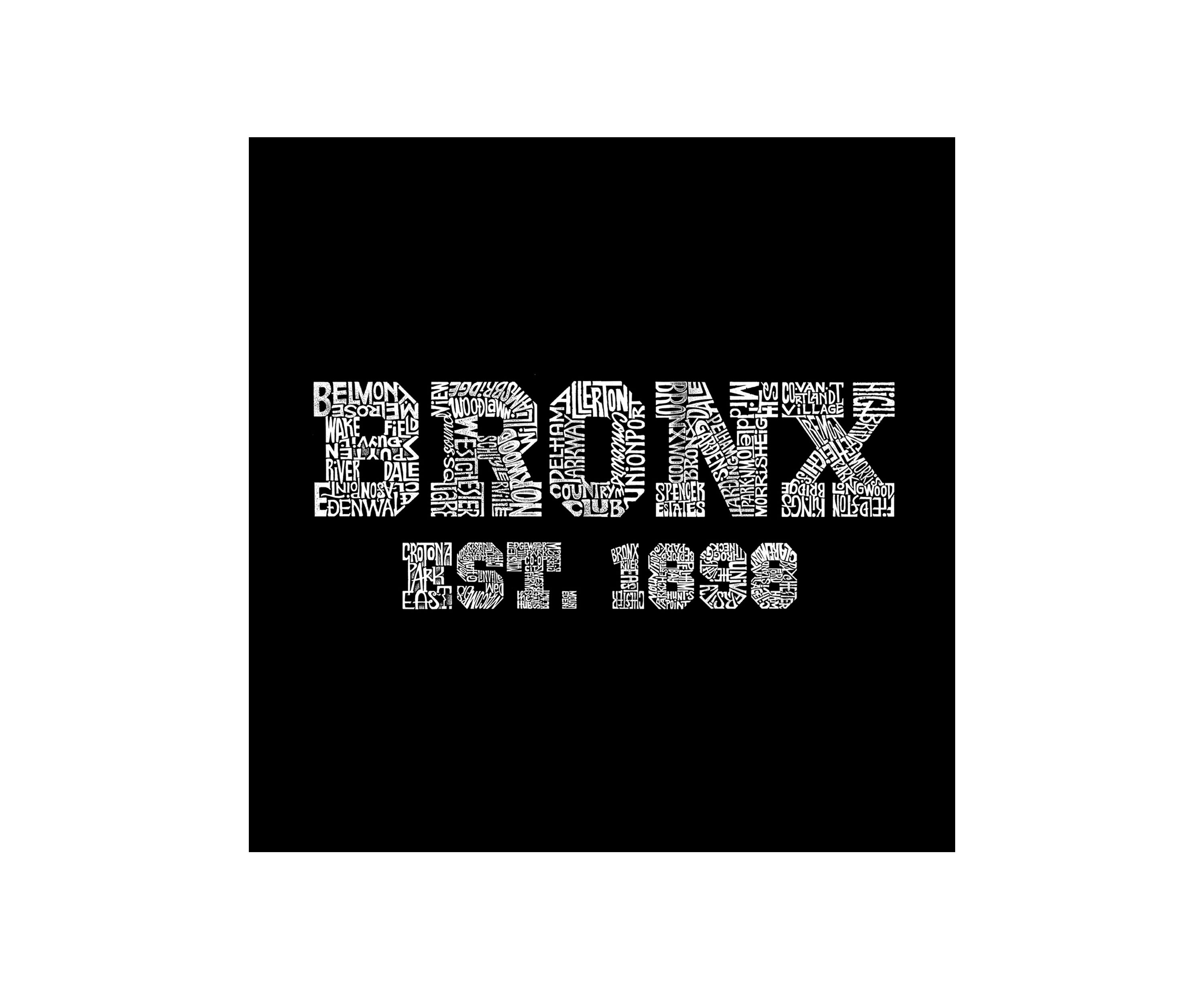 Full Length Word Art Apron - Popular Neighborhoods In Bronx, NY