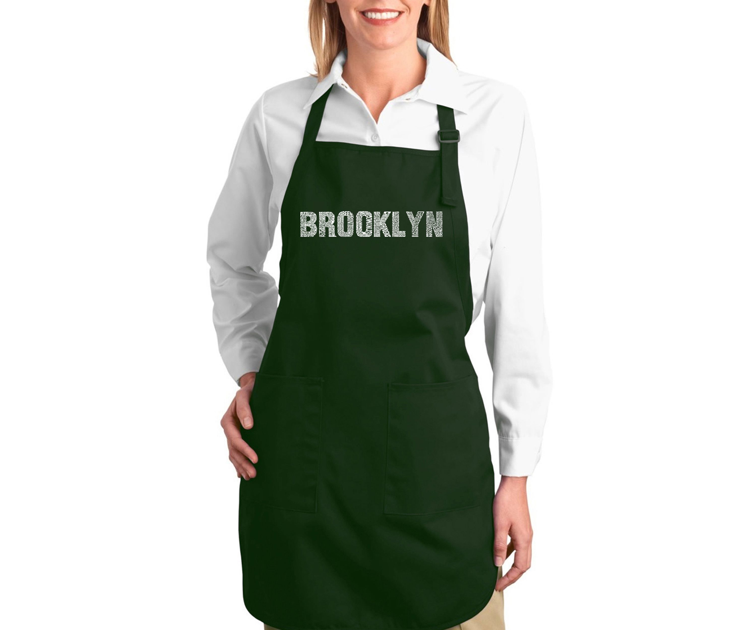 Full Length Word Art Apron - Brooklyn Neighborhhoods