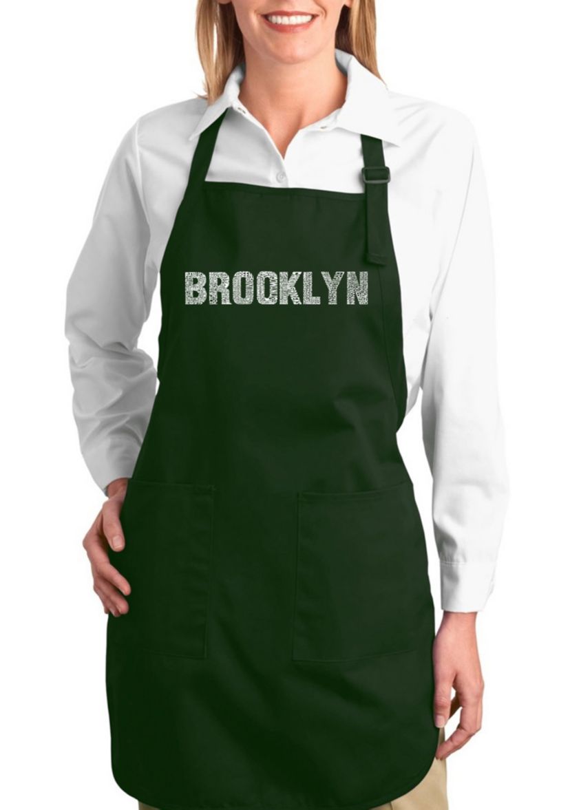 Full Length Word Art Apron - Brooklyn Neighborhhoods
