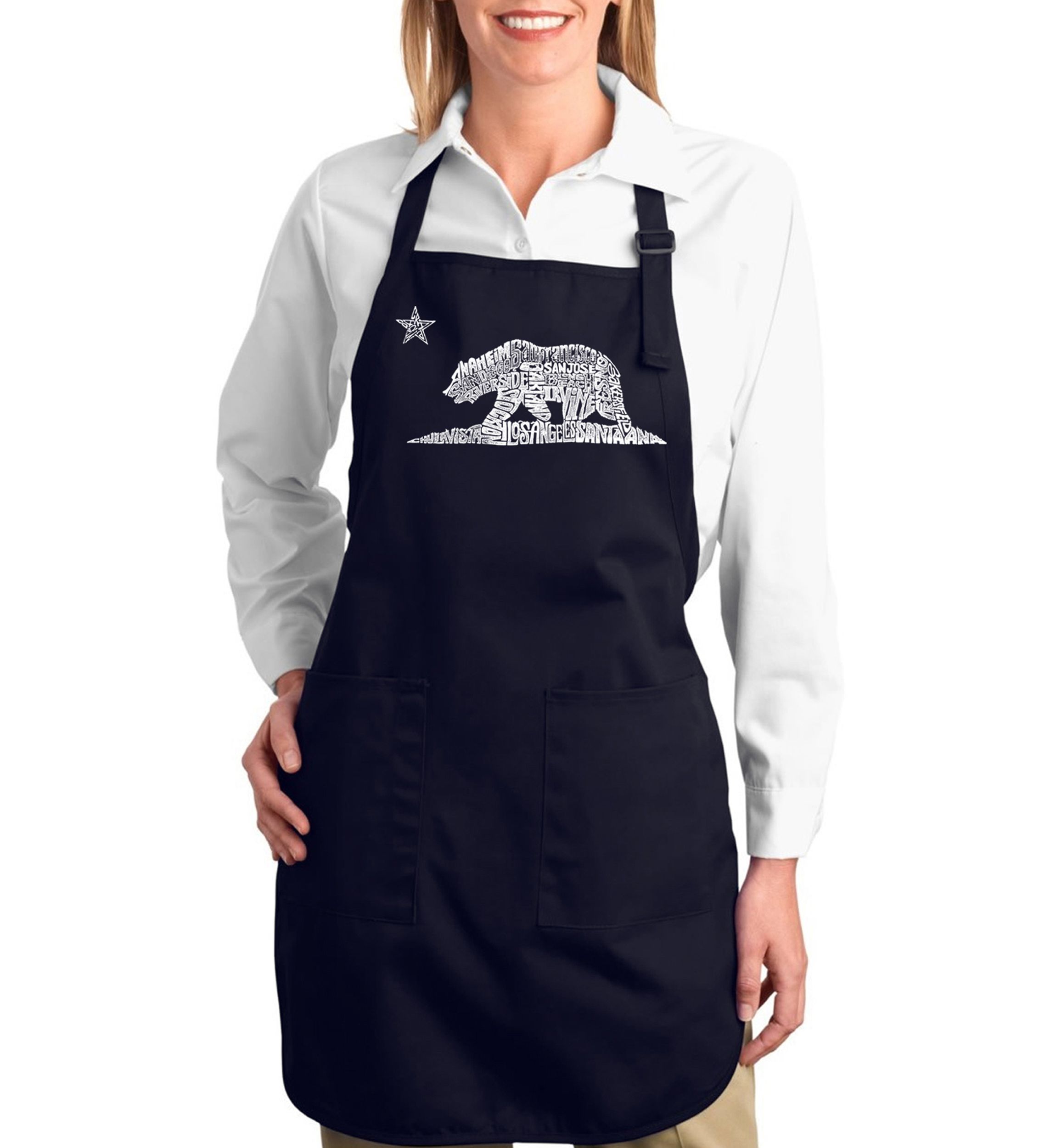 Full Length Word Art Apron - California Bear