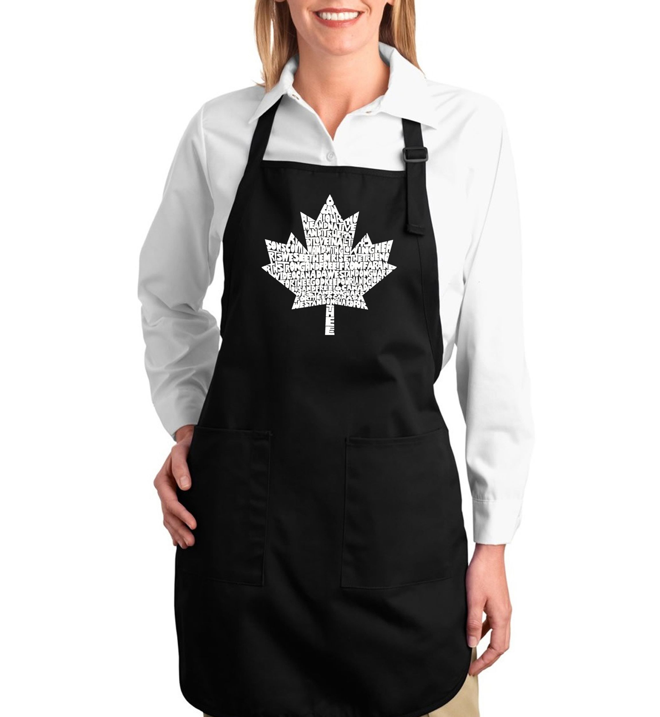 Full Length Word Art Apron - Canadian National Anthem