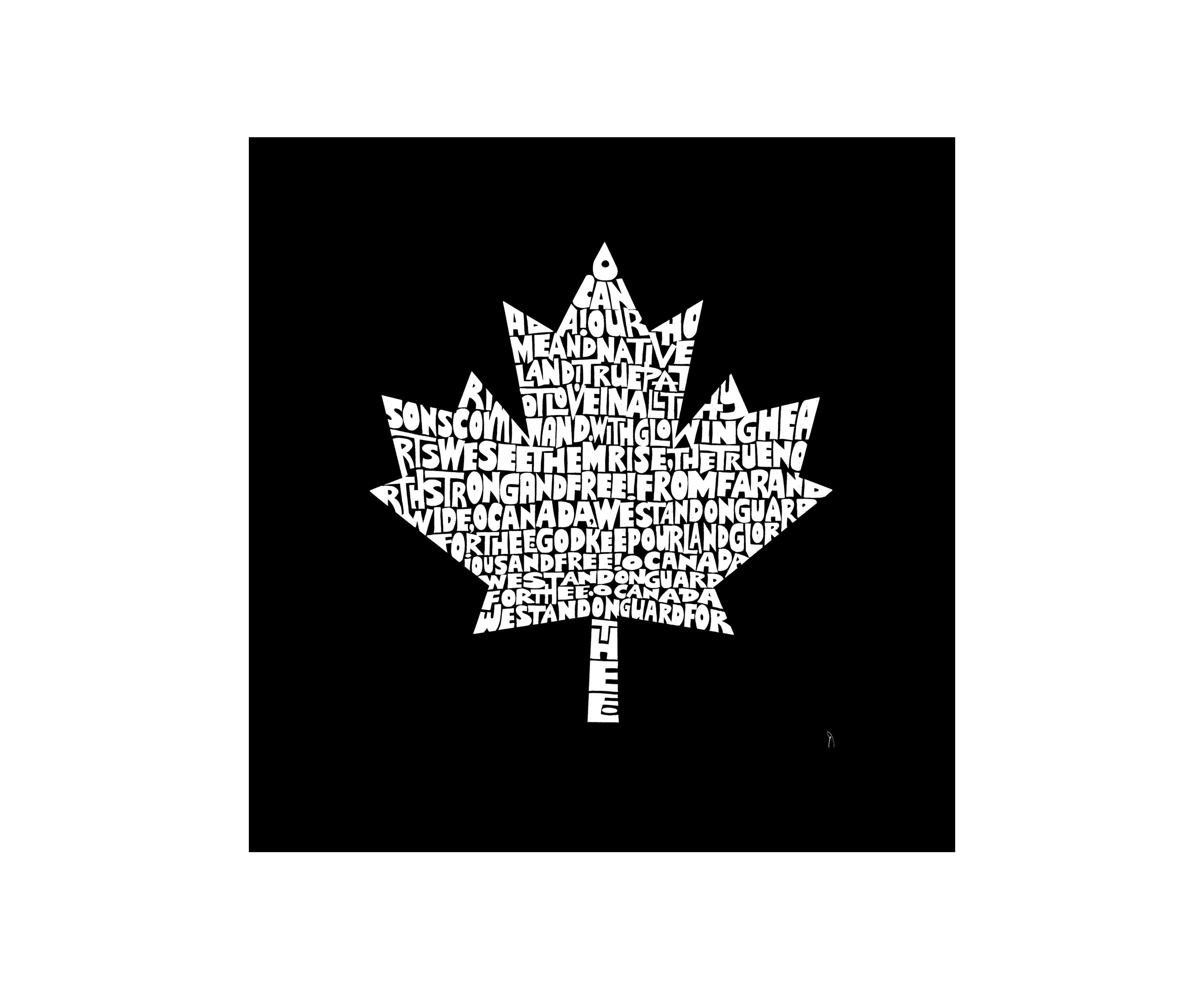 Full Length Word Art Apron - Canadian National Anthem