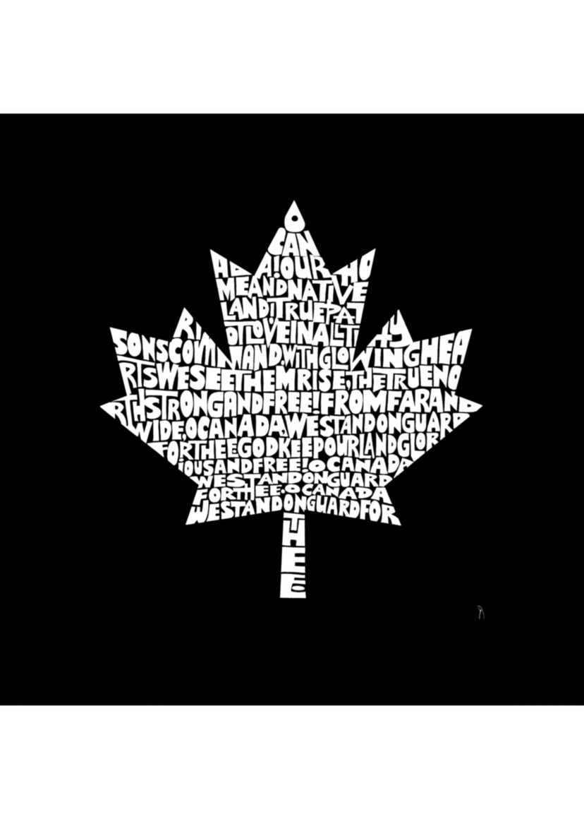 Full Length Word Art Apron - Canadian National Anthem