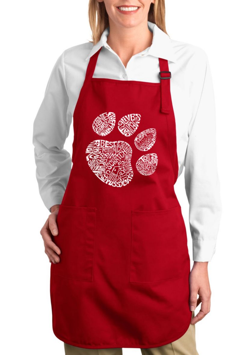 Full Length Word Art Apron - Cat Paw