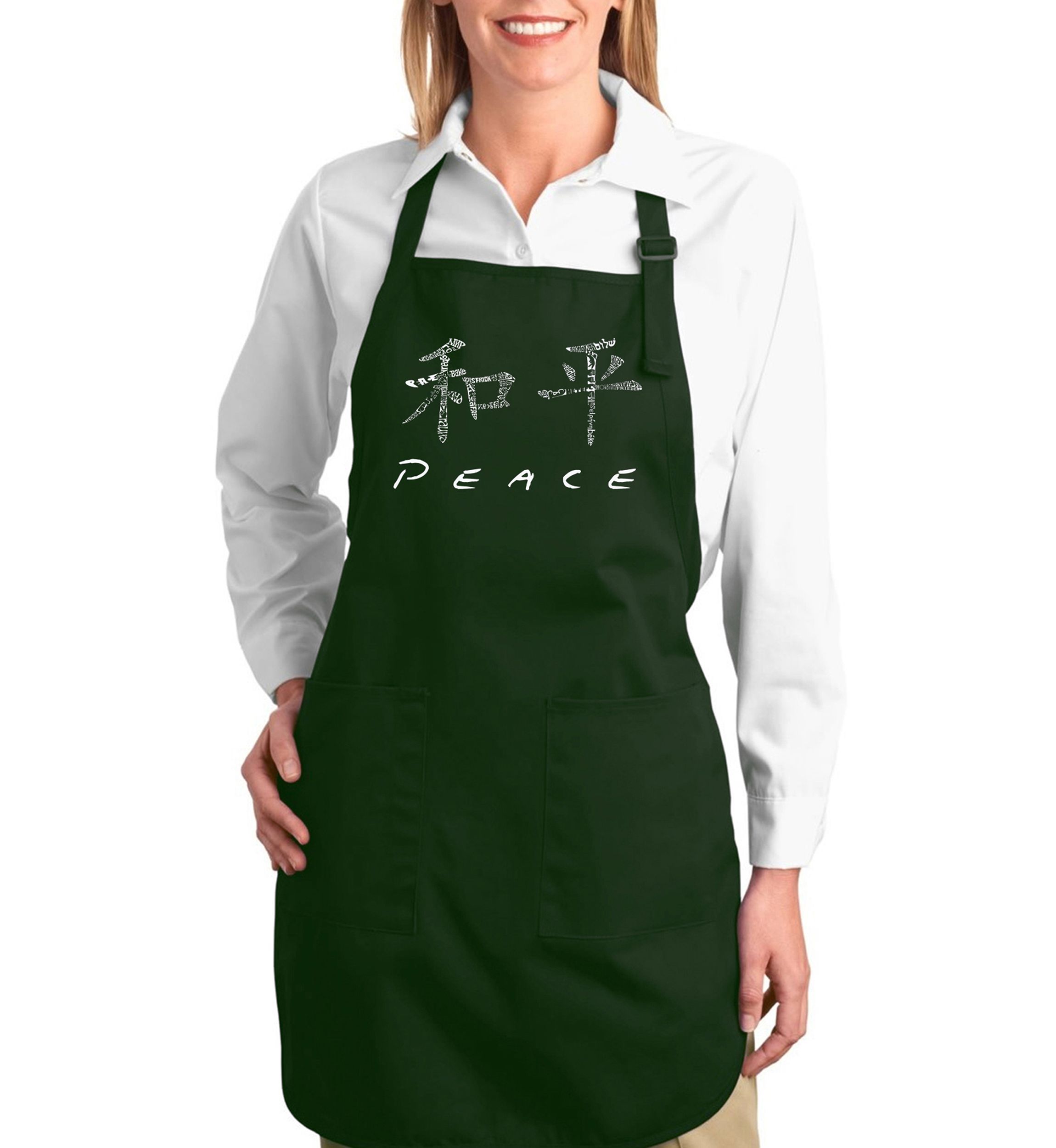 Full Length Word Art Apron - Chinese Peace Symbol