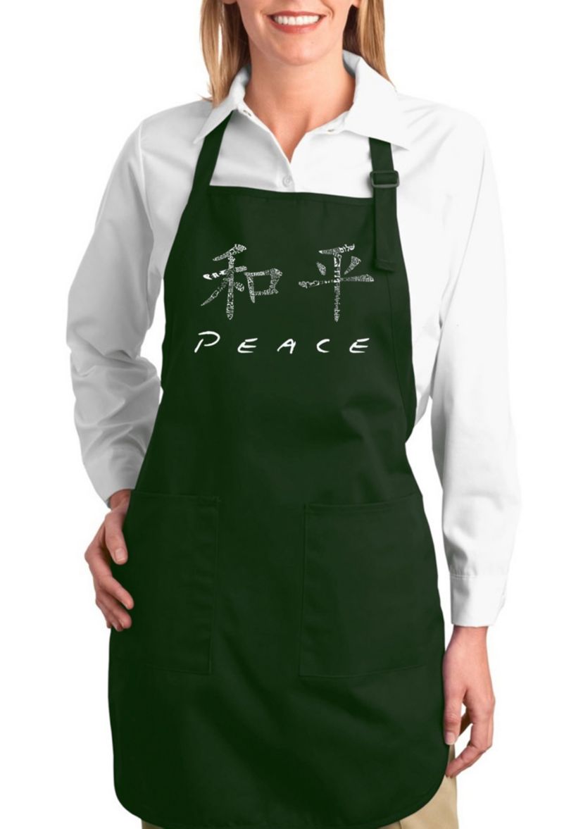 Full Length Word Art Apron - Chinese Peace Symbol