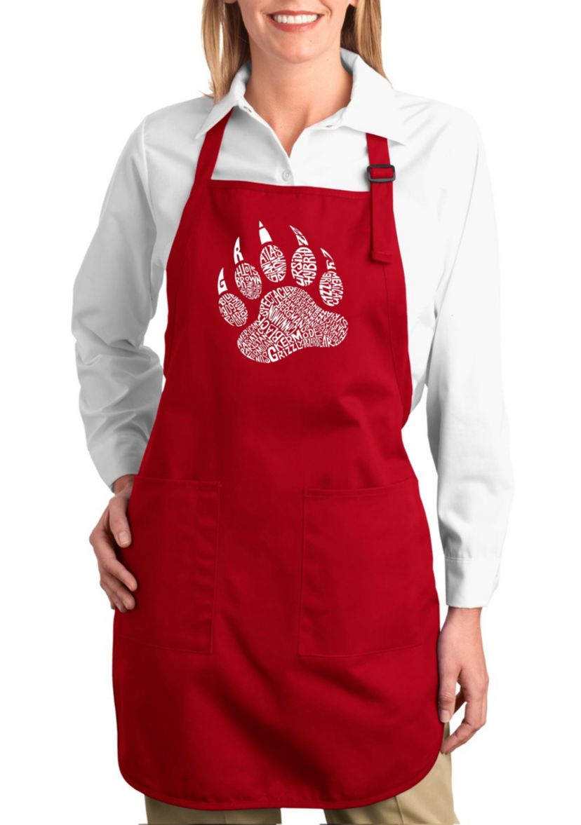 Full Length Word Art Apron - Types of Bears