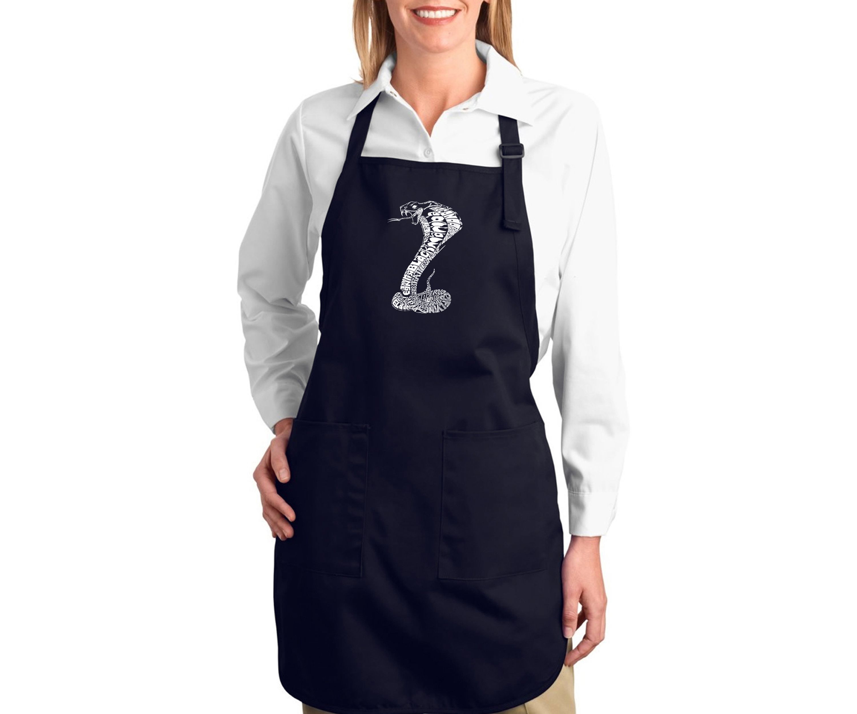 Full Length Word Art Apron - Types of Snakes