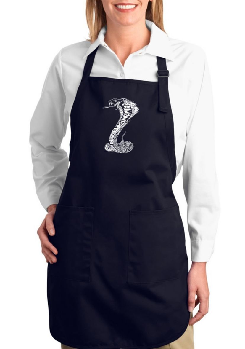 Full Length Word Art Apron - Types of Snakes