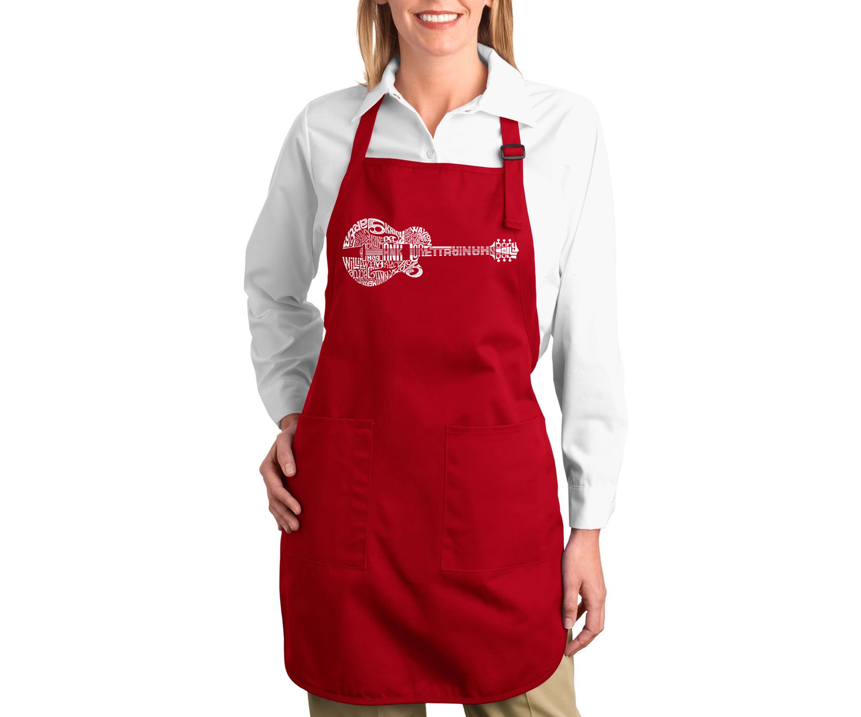 Full Length Word Art Apron - Country Guitar