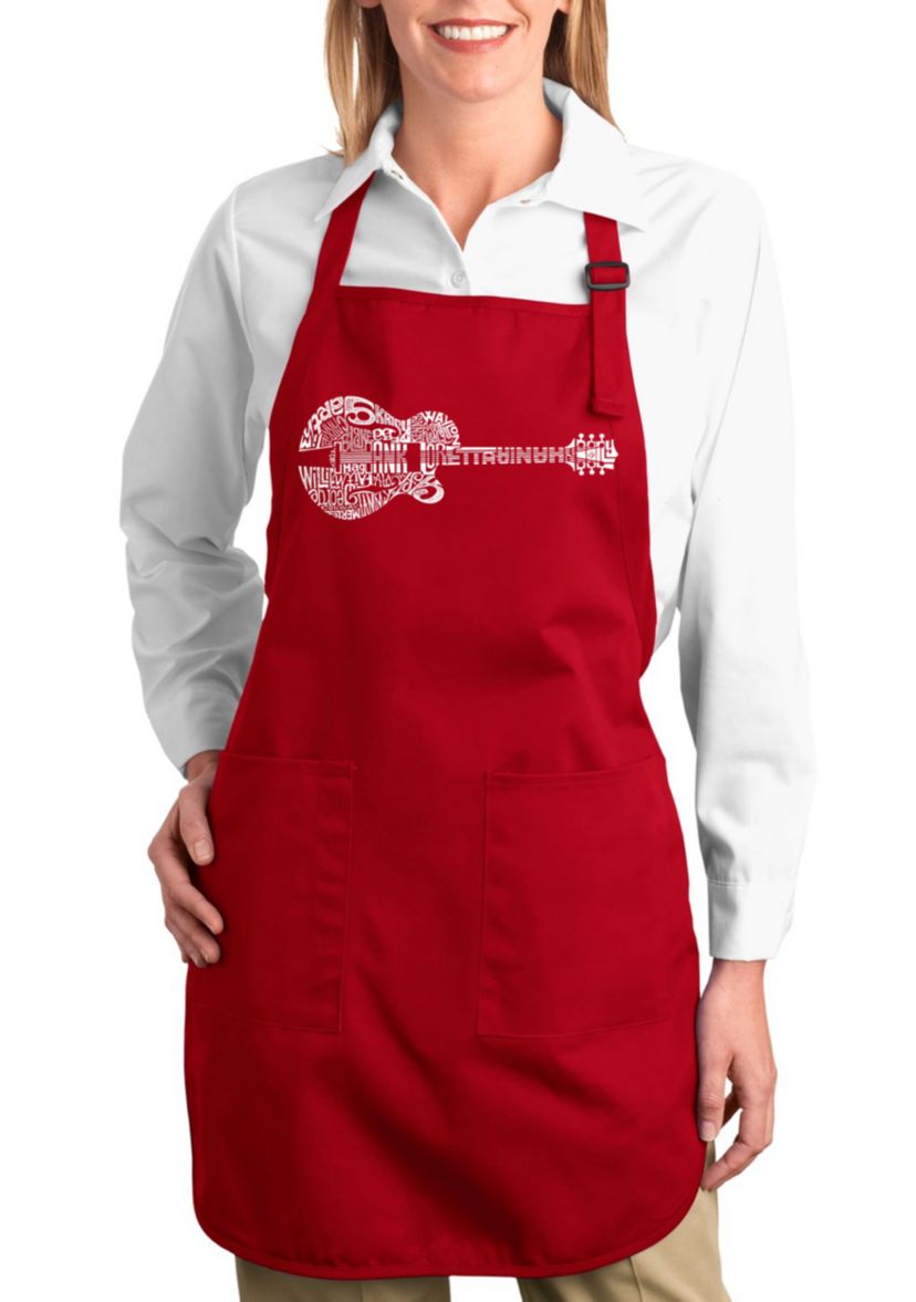 Full Length Word Art Apron - Country Guitar