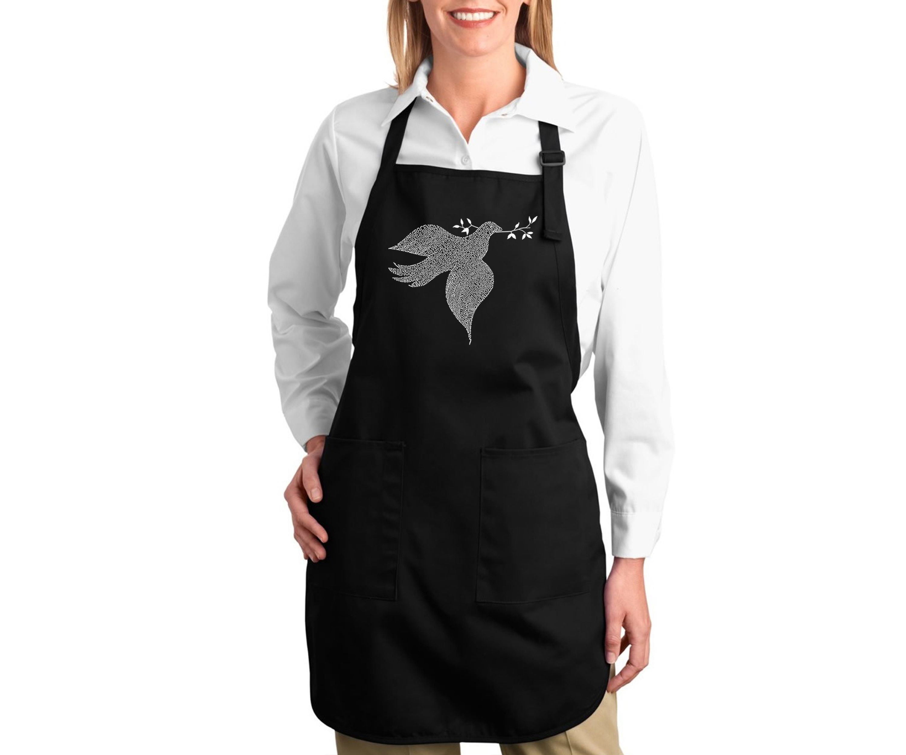 Full Length Word Art Apron - Dove