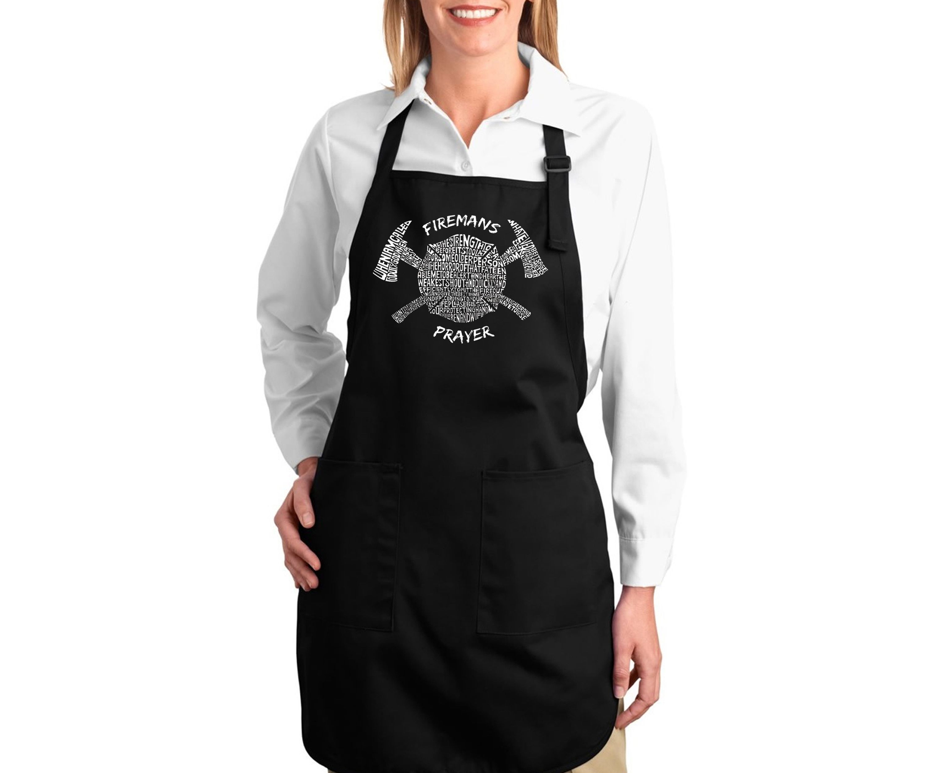 Full Length Word Art Apron - Firemans Prayer