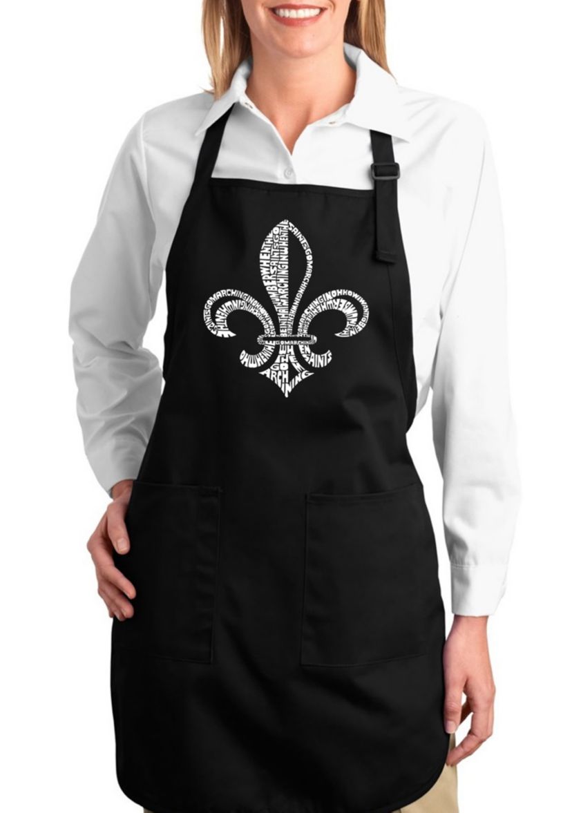 Full Length Word Art Apron - Lycrics To When The Saints Go Marching In