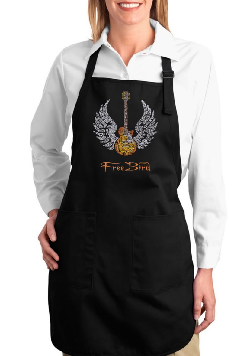 Full Length Word Art Apron - Lyrics To Freebird