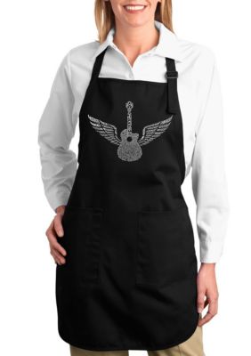 LA Pop Art Full Length Word Art Apron - Amazing Grace, Black