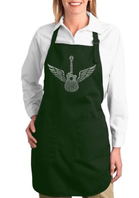 LA Pop Art Full Length Word Art Apron - Amazing Grace, Green