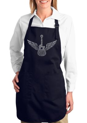 LA Pop Art Full Length Word Art Apron - Amazing Grace, Navy Blue
