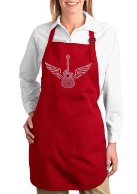 LA Pop Art Full Length Word Art Apron - Amazing Grace, Red