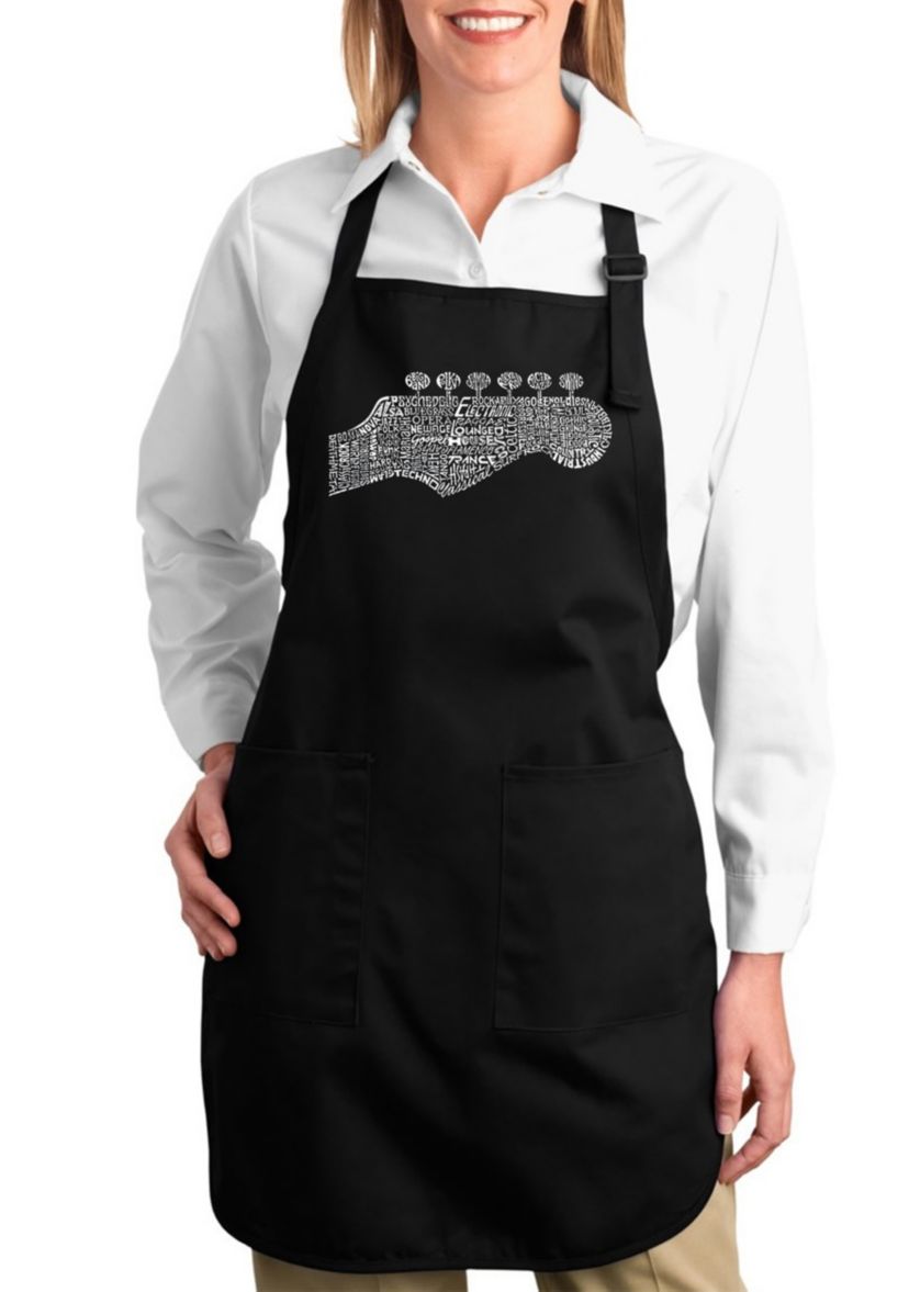 Full Length Word Art Apron - Guitar Head