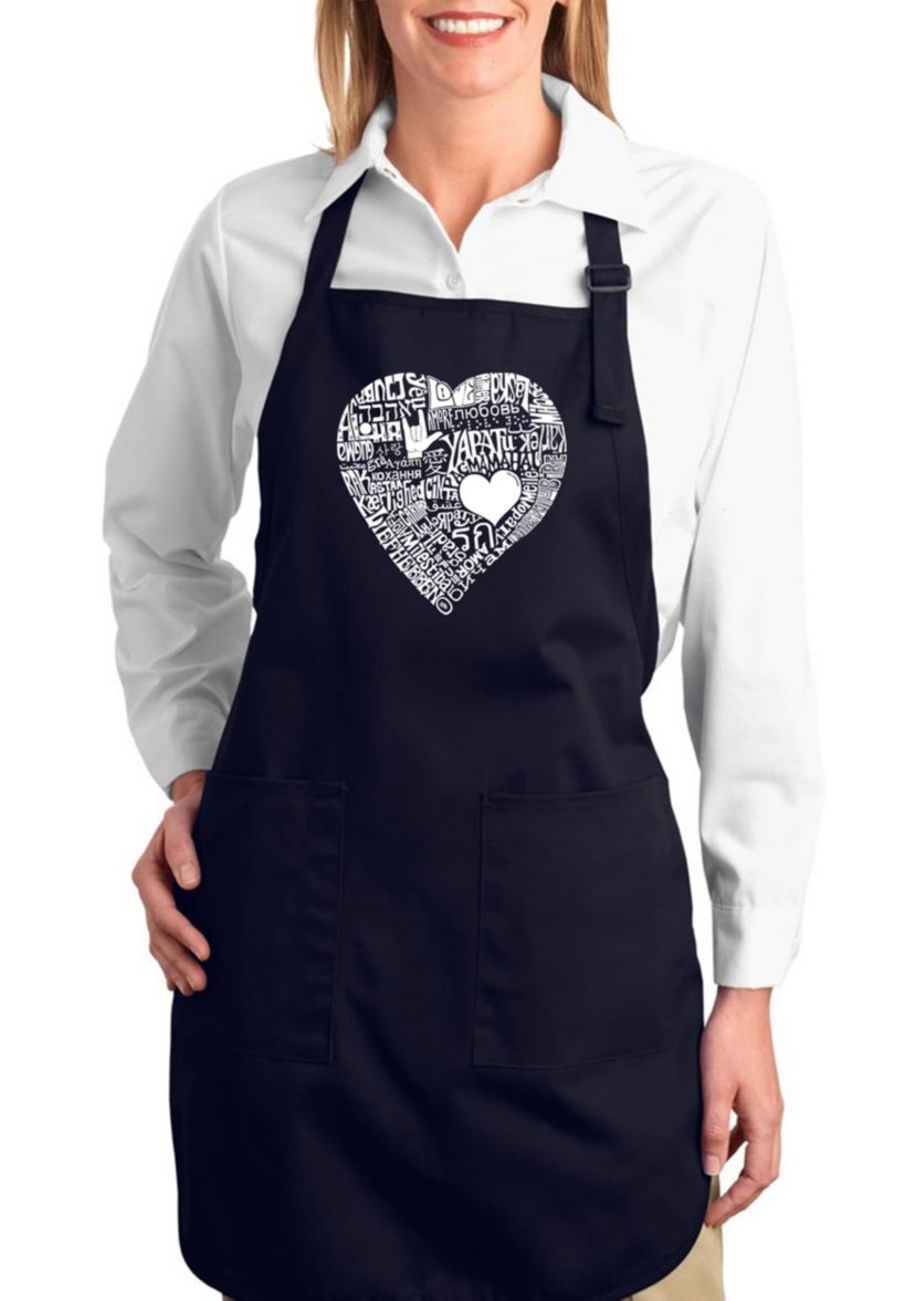 Full Length Word Art Apron -  Love in 44 Different Languages