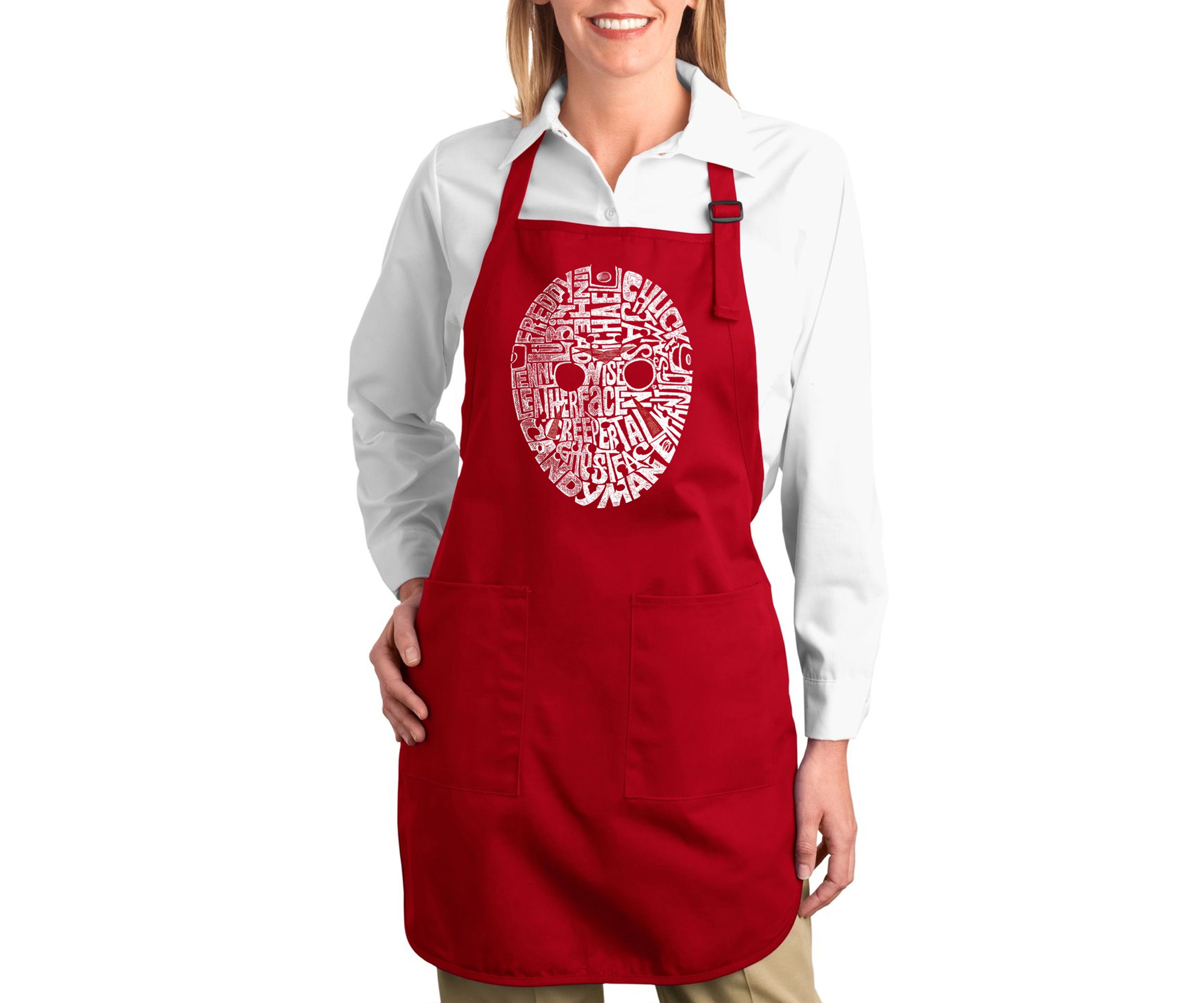 Full Length Word Art Apron - Slasher Movie Villians