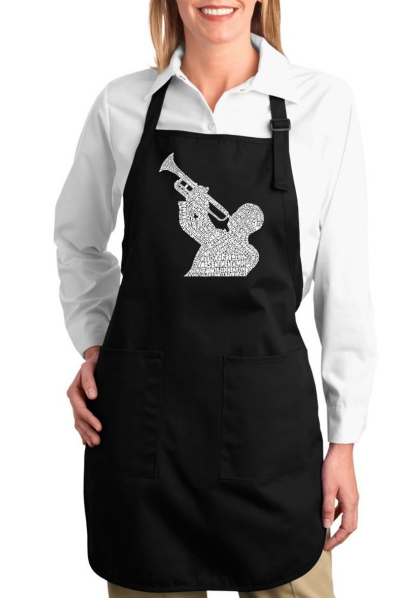 Full Length Word Art Apron - All Time Jazz Songs