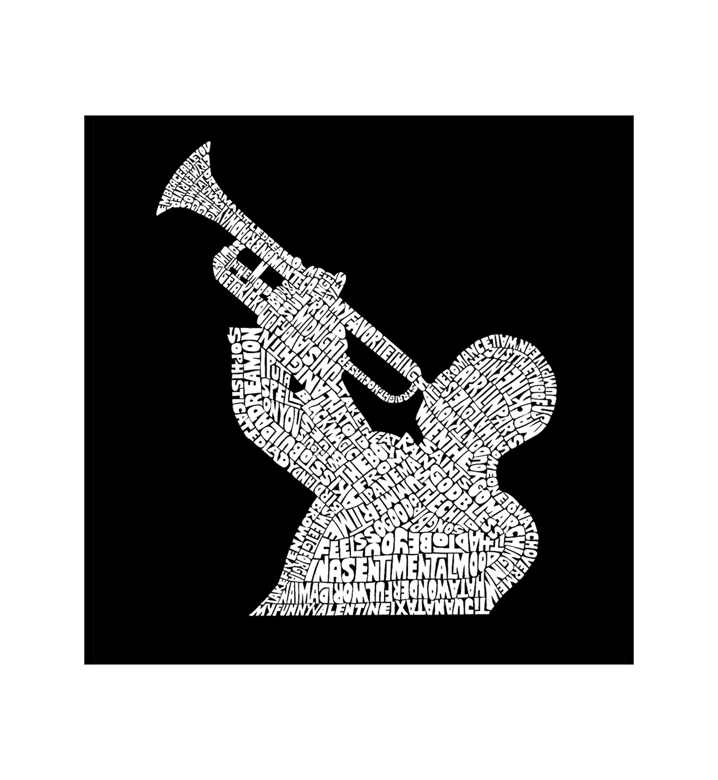 Full Length Word Art Apron - All Time Jazz Songs
