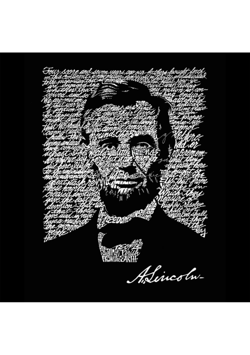 Full Length Word Art Apron -  Abraham Lincoln- Gettysburg Address