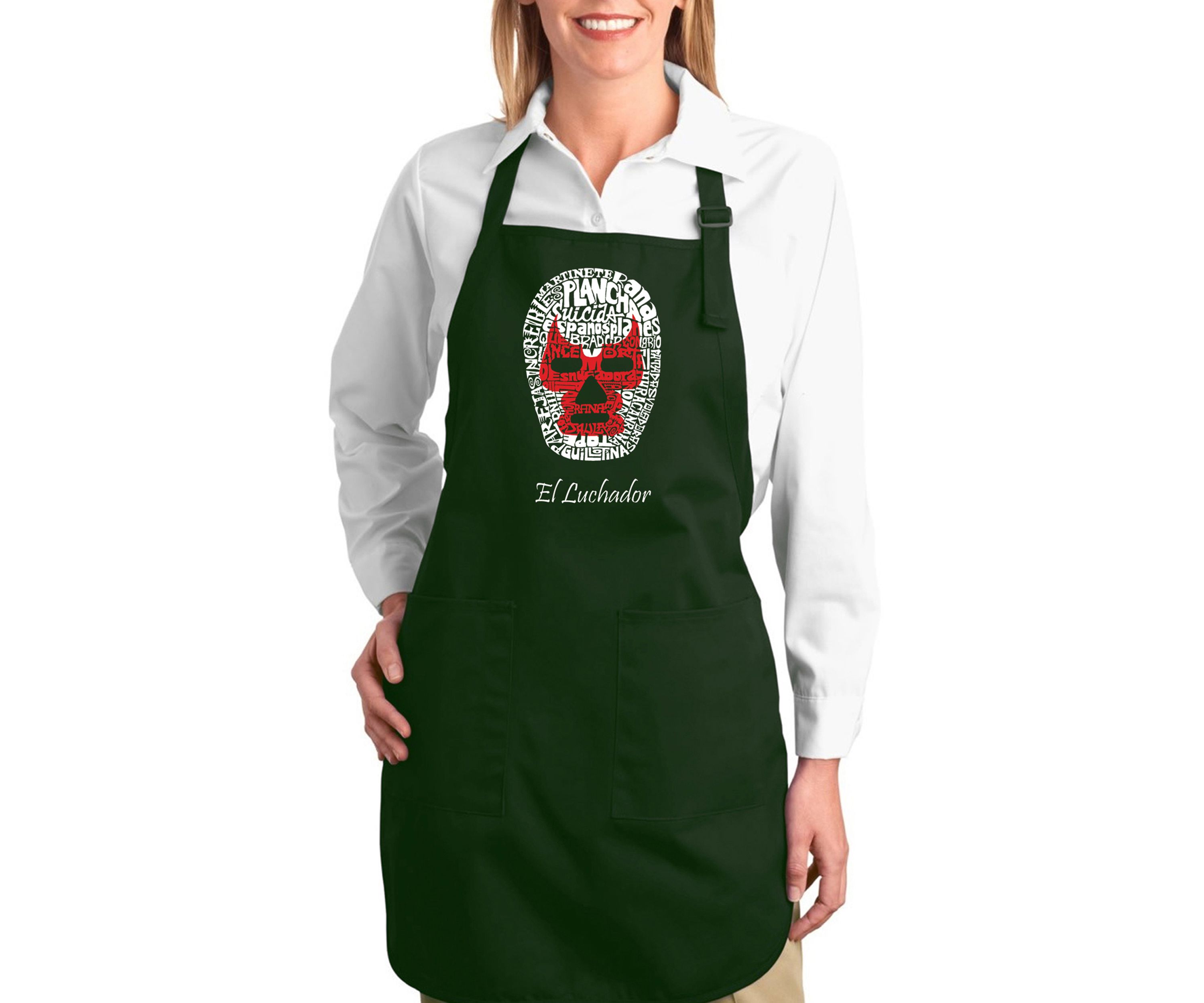 Full Length Word Art Apron - Mexican Wrestling Mask