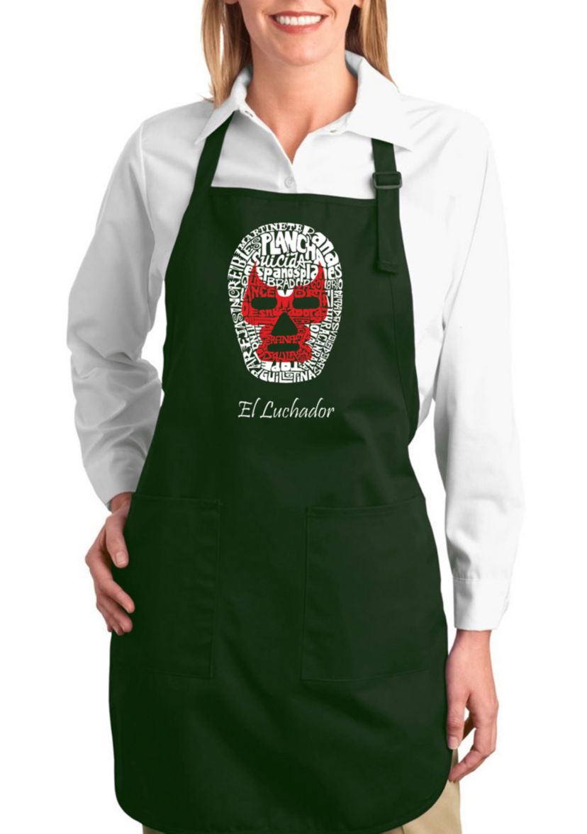 Full Length Word Art Apron - Mexican Wrestling Mask