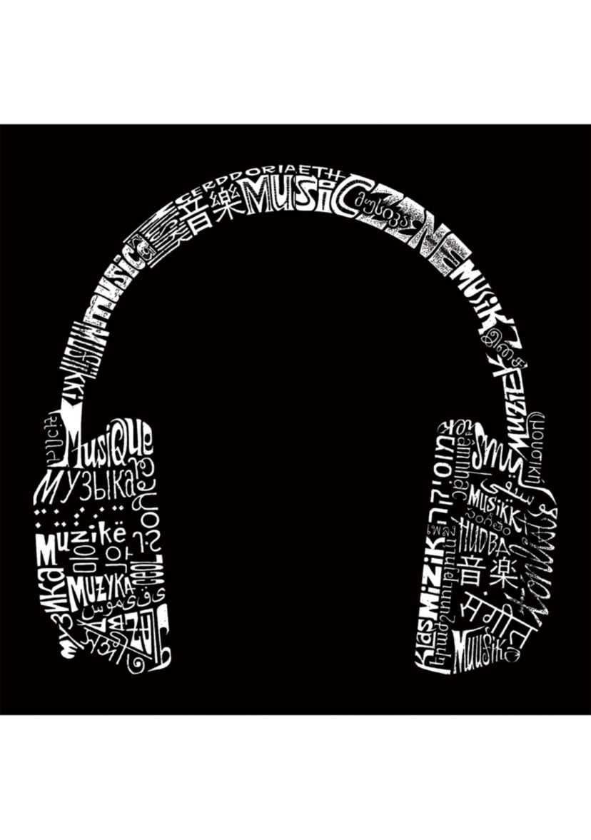 Full Length Word Art Apron - Headphones Languages 