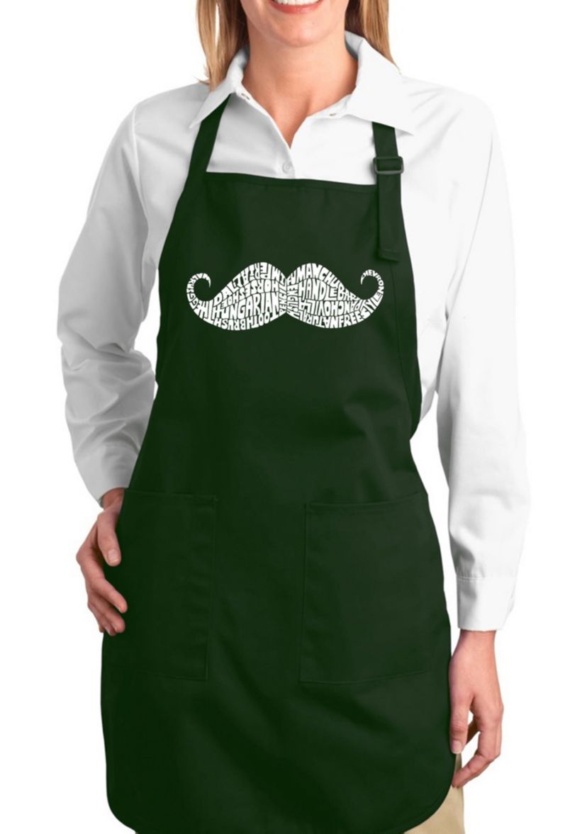 Full Length Word Art Apron - Ways To Style A Mustache 