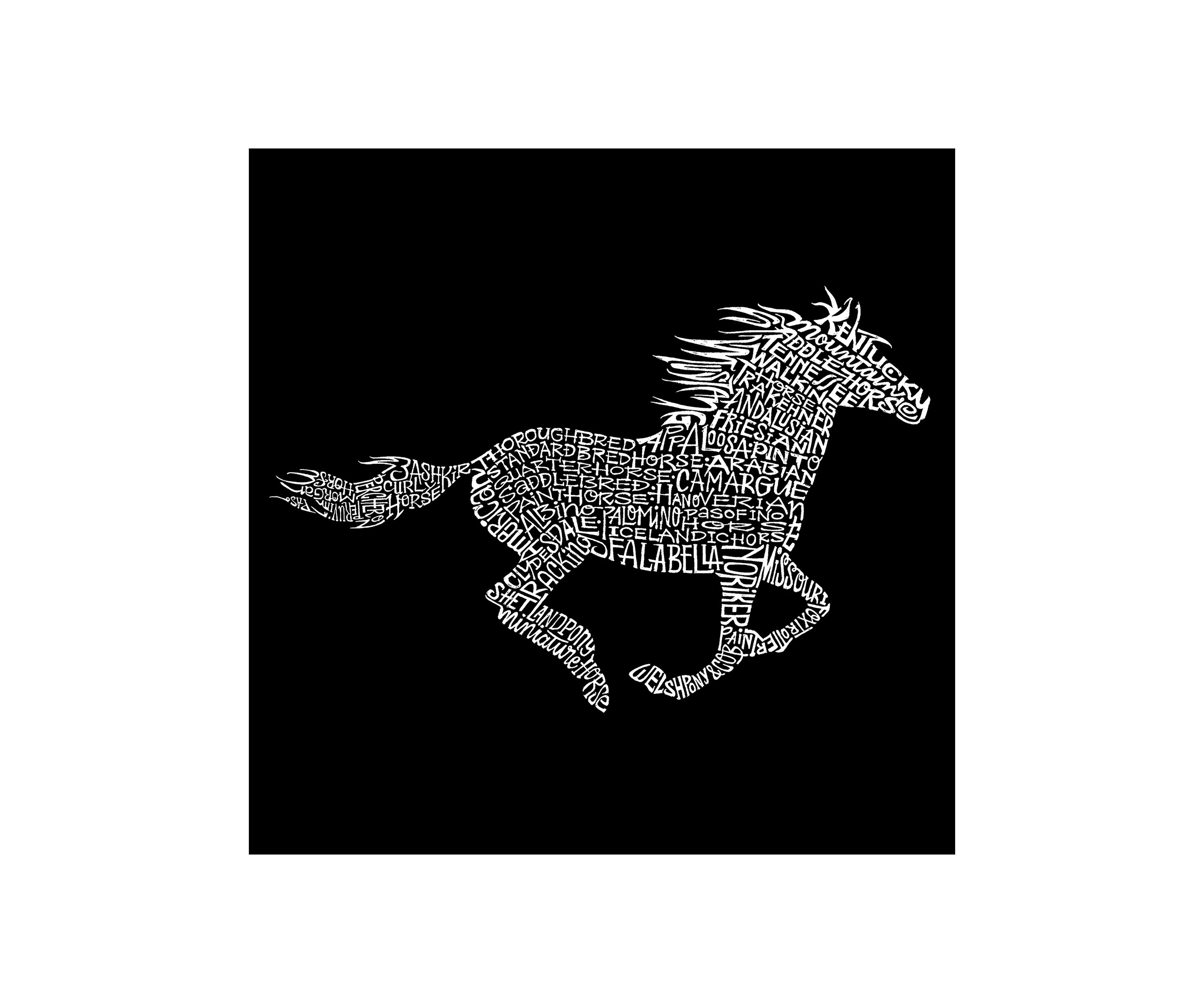 Full Length Word Art Apron - Horse Breeds