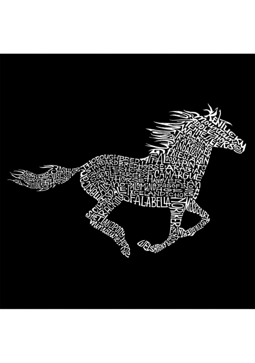 Full Length Word Art Apron - Horse Breeds