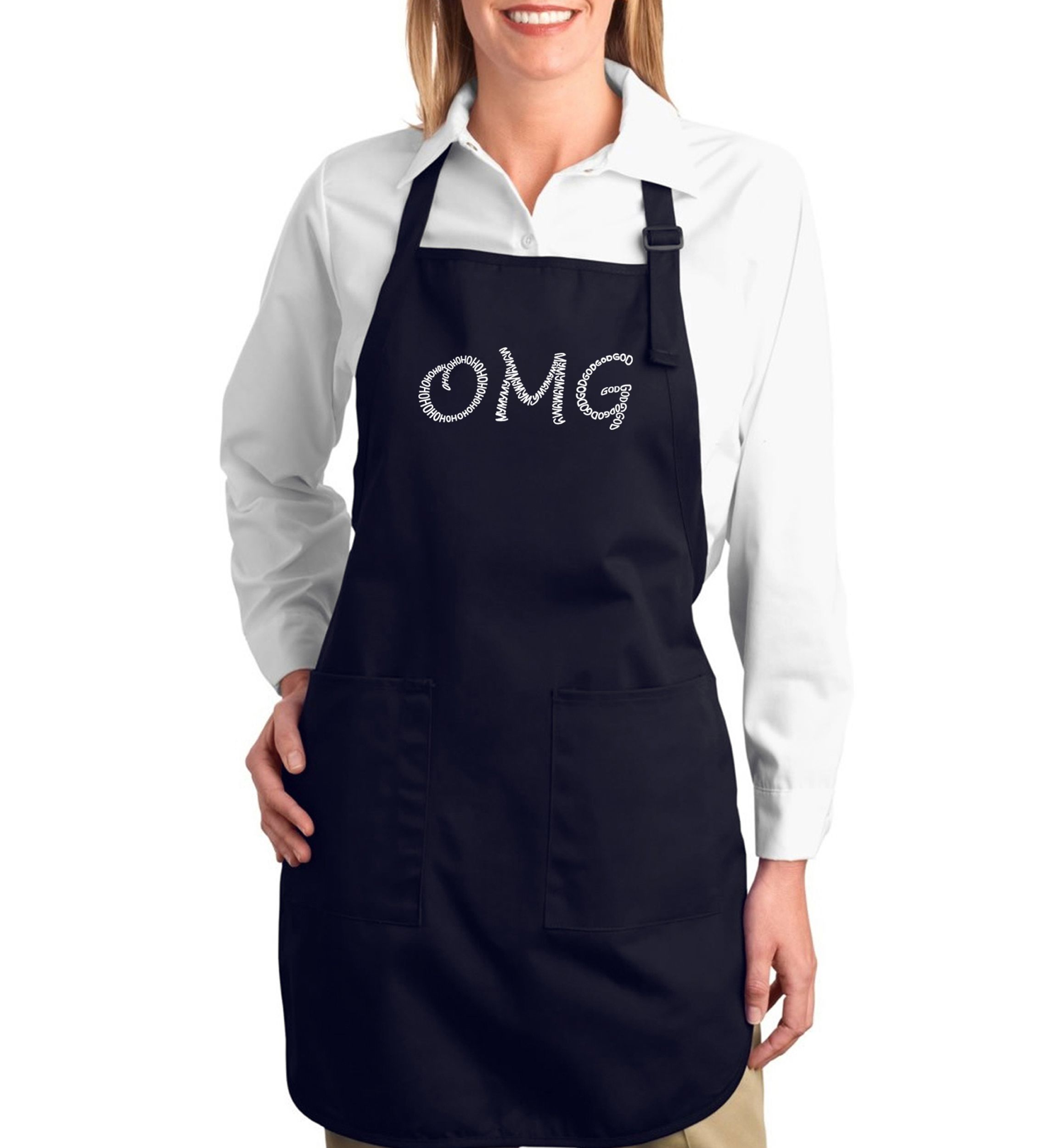Full Length Word Art Apron - OMG