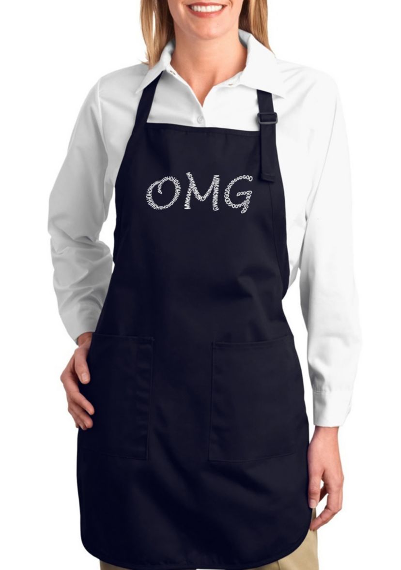 Full Length Word Art Apron - OMG