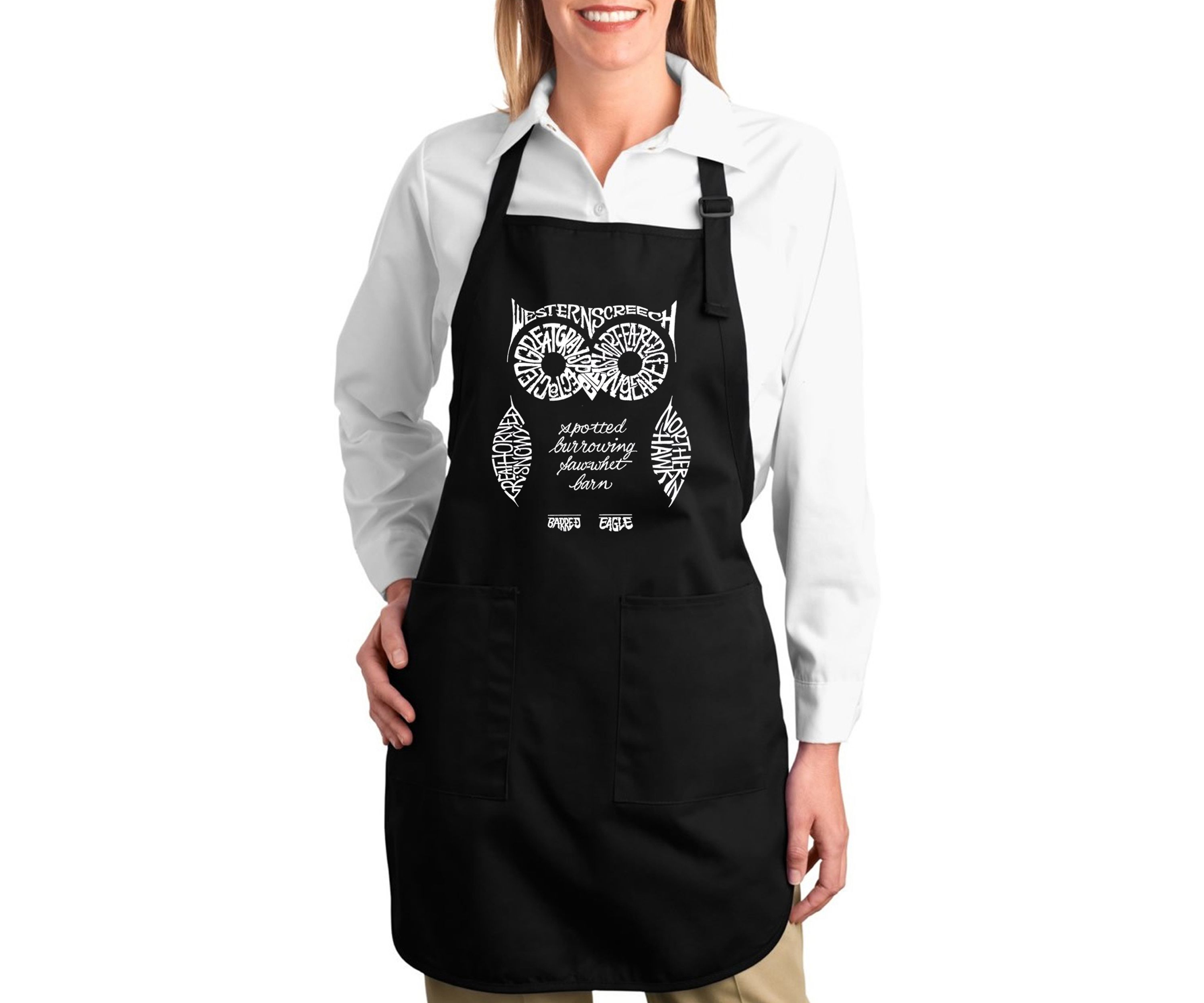 Full Length Word Art Apron - Owl